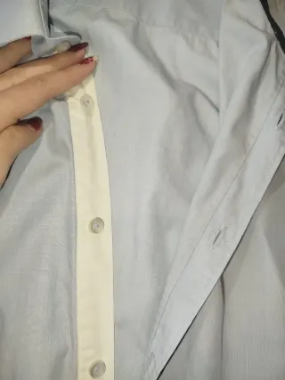 Camisa Zara azul claro hombre