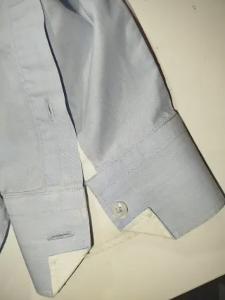 Camisa Zara azul claro hombre