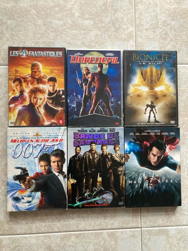 Lote 6 Filmes DVD: Fantásticos, Daredevil, Bionicl