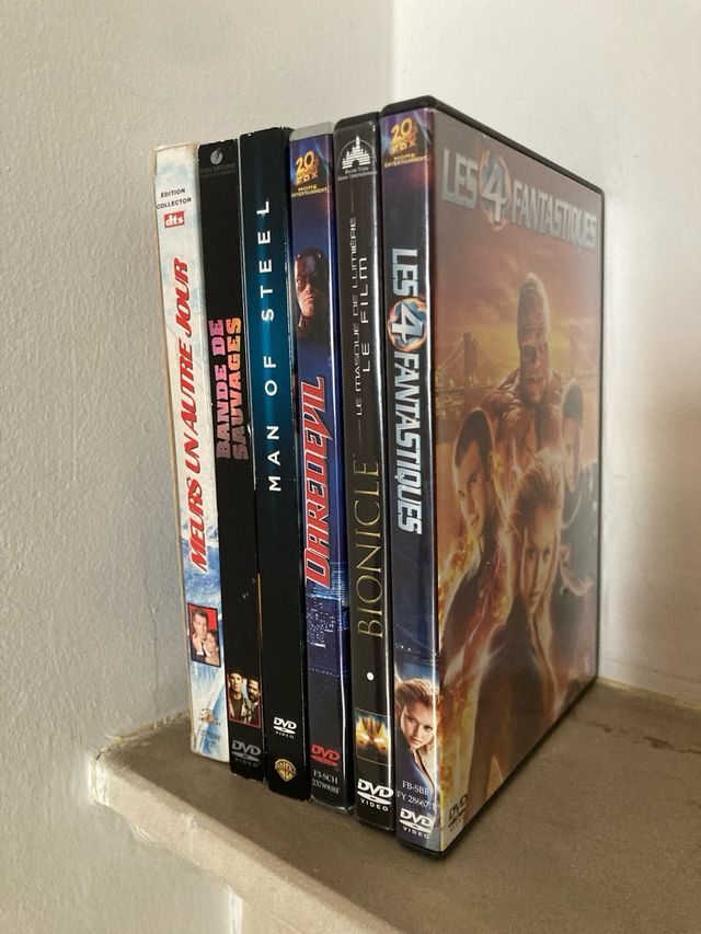 Lote 6 Filmes DVD: Fantásticos, Daredevil, Bionicl