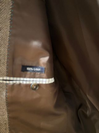 Americana espiguilla beige y marrón