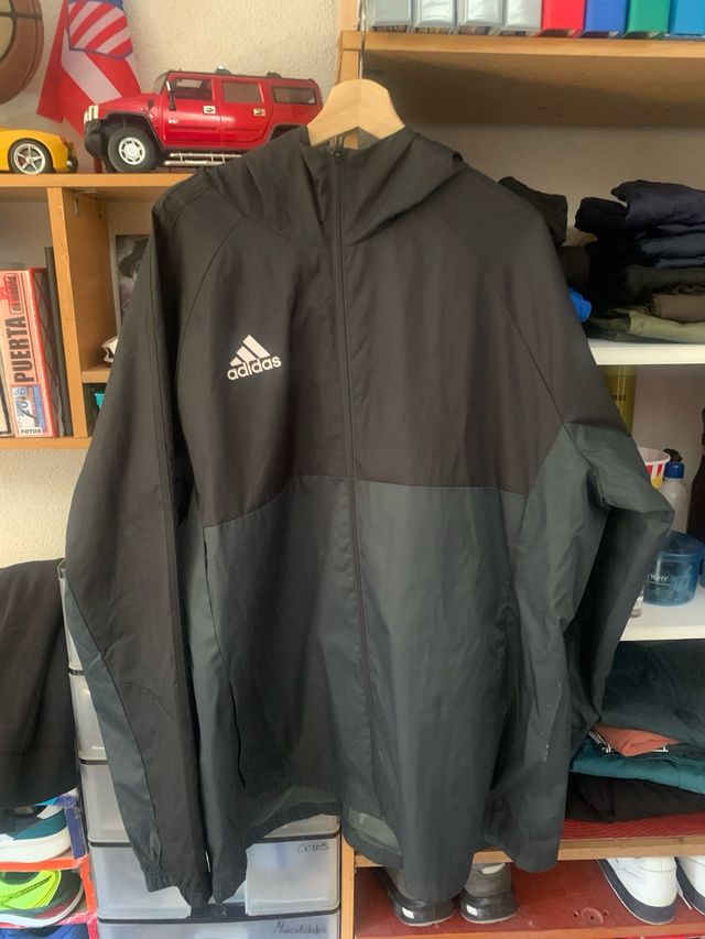 Cortavientos Adidas Negro/Gris