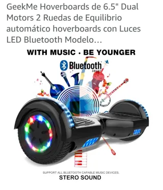 Hoverboard GeekMe 6.5 Dual Motors LED