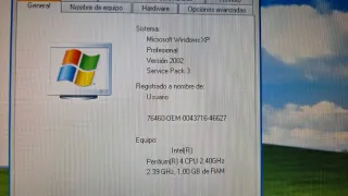 Ordenador Antiguo Pentium 4 Windows XP