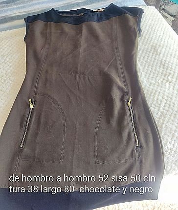 Vestido Chocolate y Negro Talla M