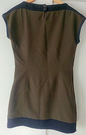 Vestido Chocolate y Negro Talla M