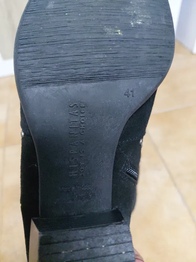 Botas de piel marca Hispanitas mujer negras