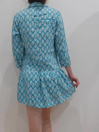 Vestido camisero Zara mini estampado XS NUEVO