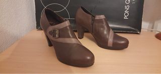 Botines de piel talla 38