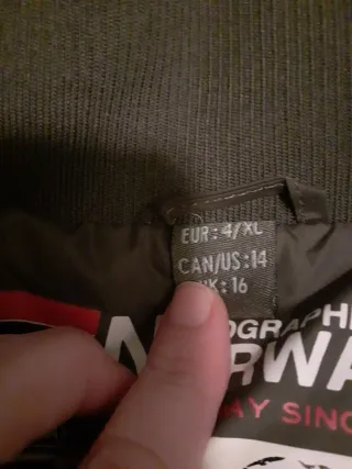 Chaqueta Geographical Norway verde Talla XL