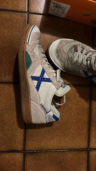 Scarpe Munich uomo grigie e blu