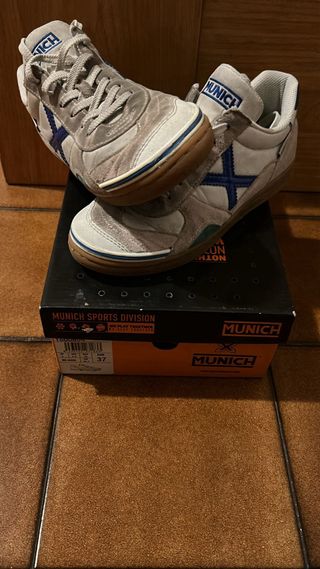 Scarpe Munich uomo grigie e blu