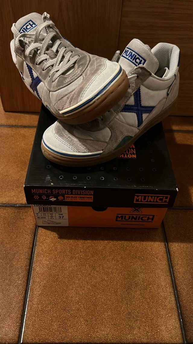 Scarpe Munich uomo grigie e blu