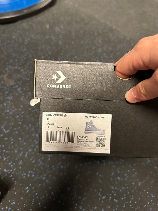 Tênis Converse All Star Plataforma Azul Tamanho 38