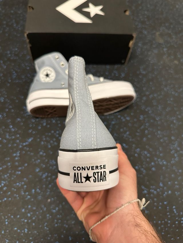 Tênis Converse All Star Plataforma Azul Tamanho 38