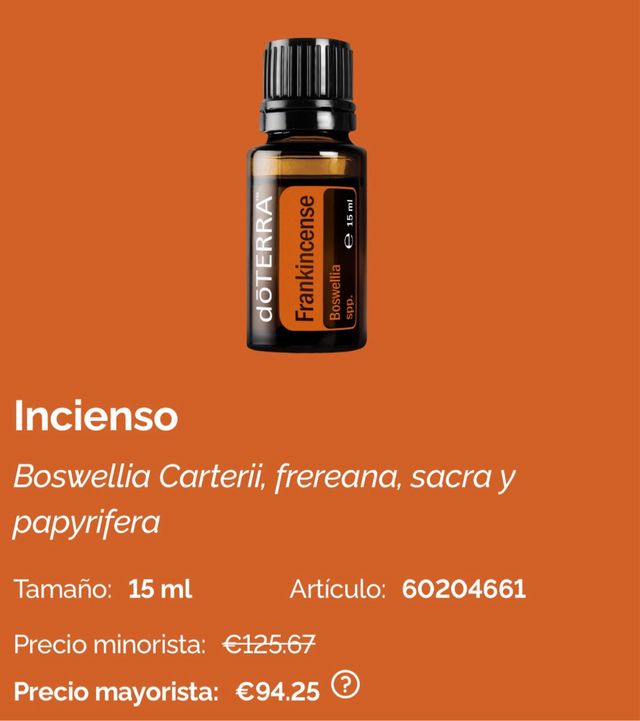 Aceite Esencial Doterra Incienso 15ml