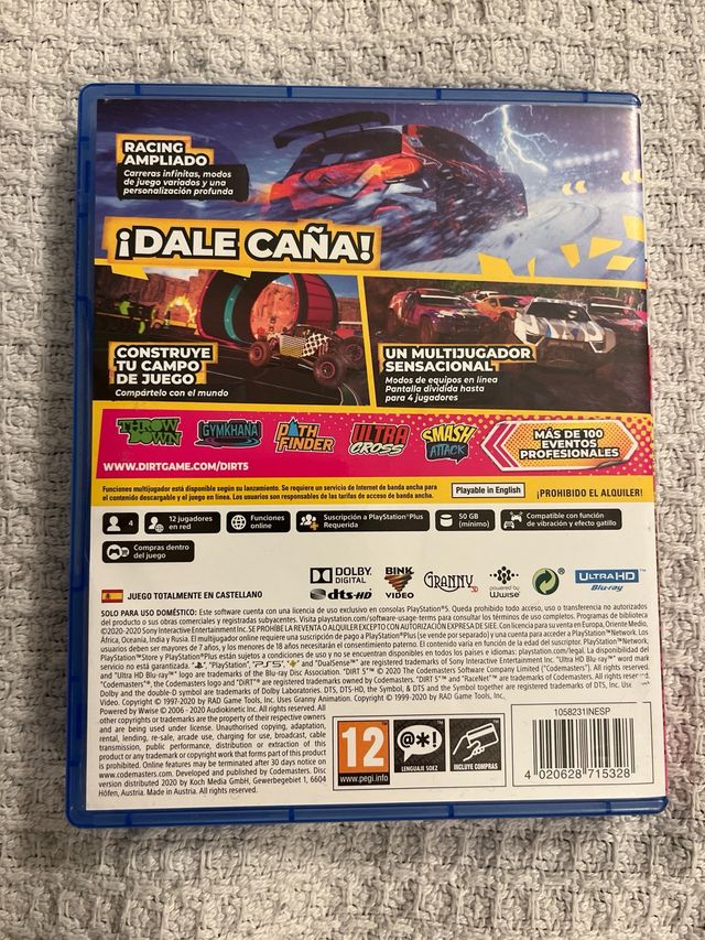 PS5 Dirt 5 - Juego de Carreras