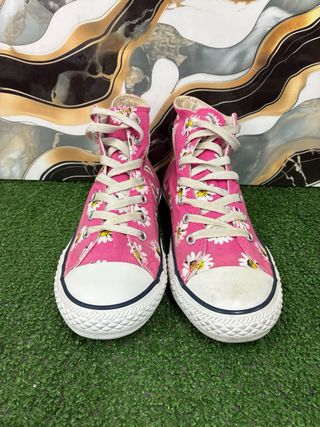 Converse All Star Fucsia con Margherite Tg 37