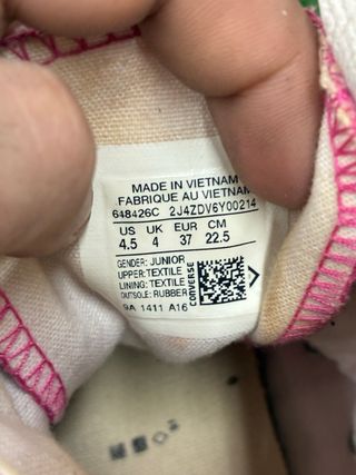 Converse All Star Fucsia con Margherite Tg 37