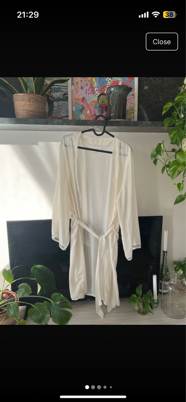 Kimono Oysho Novia Blanco