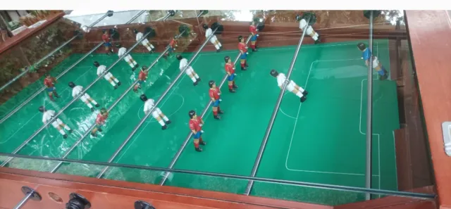 Futbolín profesional con tapa de cristal