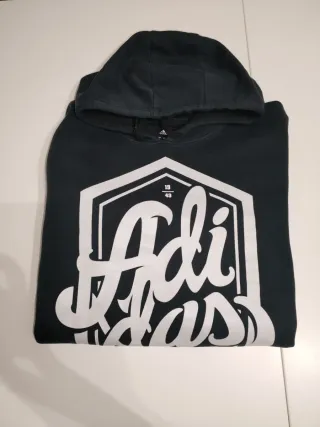 Felpa con cappuccio Adidas nera