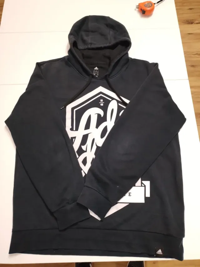 Felpa con cappuccio Adidas nera