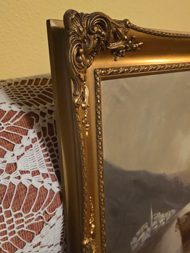 Cuadro Barco Marco Barroco