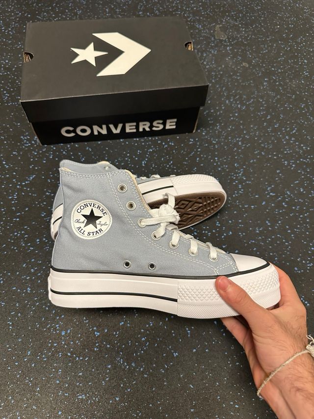 Tênis Converse All Star Plataforma Azul Tamanho 38