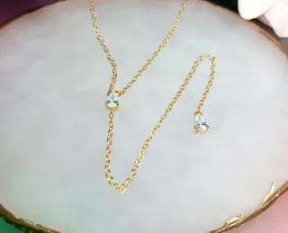 Collar Plata 924 con circonita lágrima