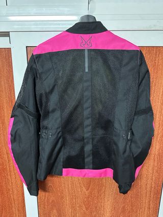 Chaqueta Moto Malla Negra y Rosa Talla XL