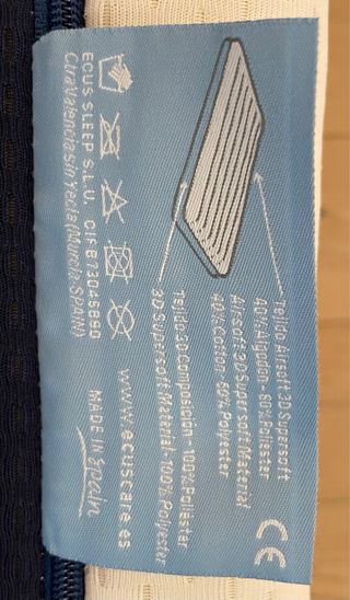 Colchón cuna Ecus Care antiplagiocefalia 117x57