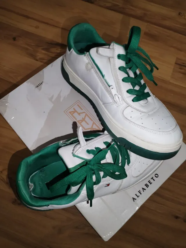Scarpe Tommy Hilfiger bianche e verdi taglia 40
