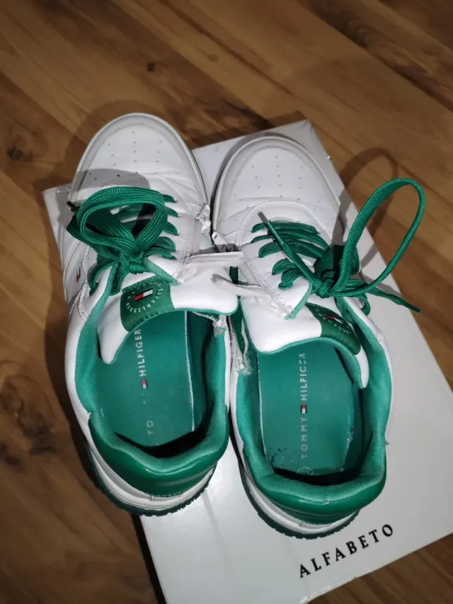 Scarpe Tommy Hilfiger bianche e verdi taglia 40