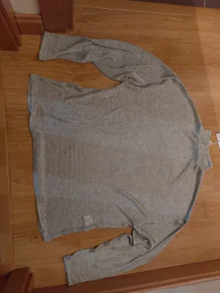 Top Zara plateado rejilla transparente cuello redo