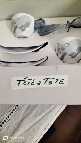 Set 2 Tazze Tête à Tête con Piattini Guzzini