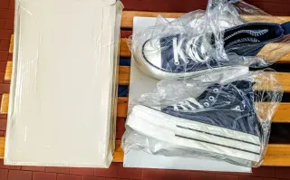 Scarpe donna blu e bianche