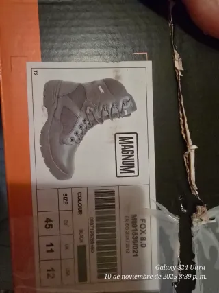 Botas Magnum Fox 8.0 Talla 45 Negras