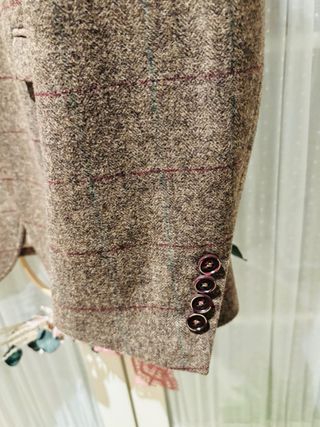 Americana de cuadros marrón