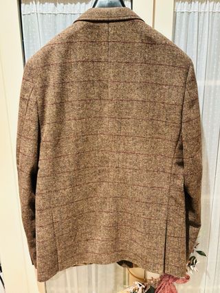 Americana de cuadros marrón