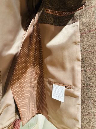 Americana de cuadros marrón