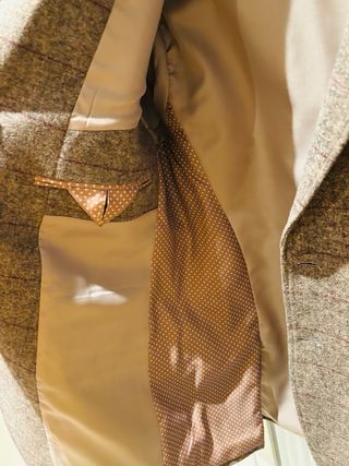 Americana de cuadros marrón