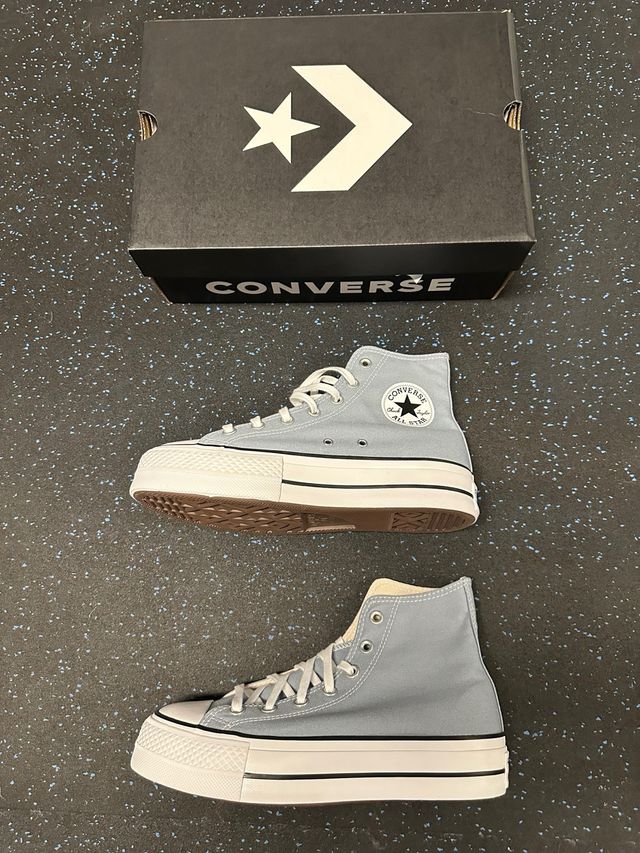 Converse All Star Plataforma Azul para Mulher