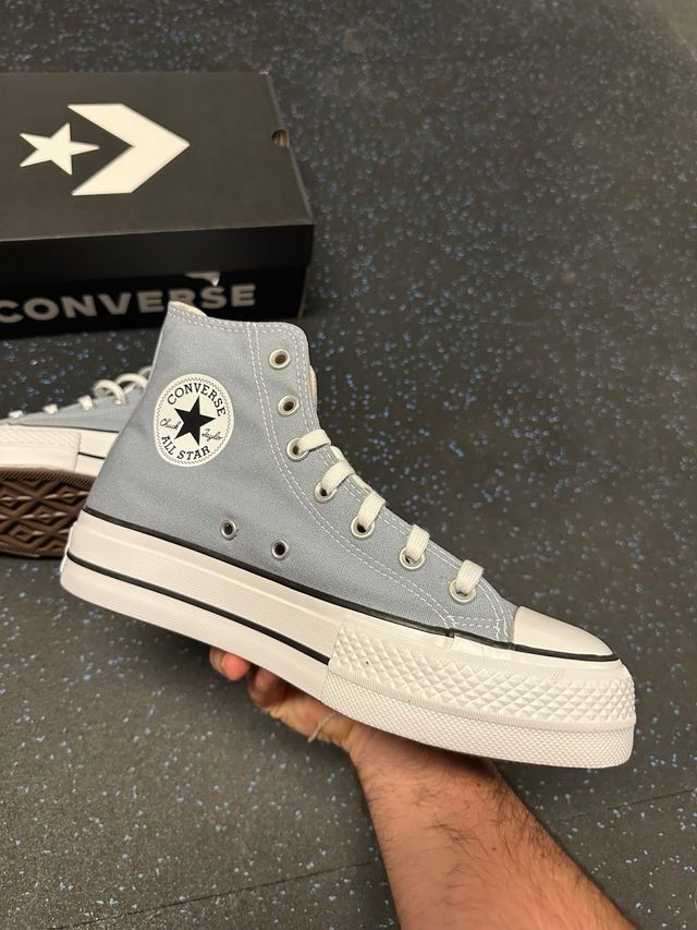 Converse All Star Plataforma Azul para Mulher