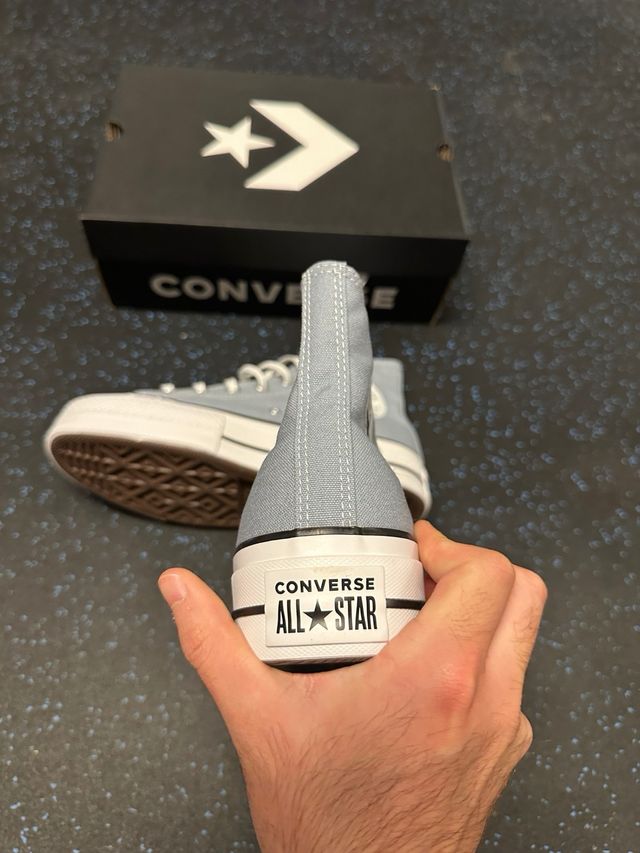 Converse All Star Plataforma Azul para Mulher