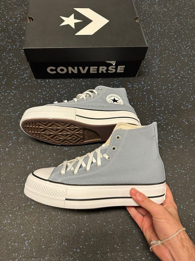 Converse All Star Plataforma Azul para Mulher
