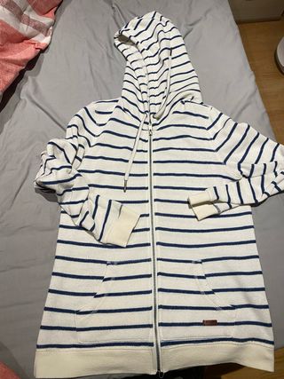 Sudadera Roxy Mujer Rayas Azul Blanco