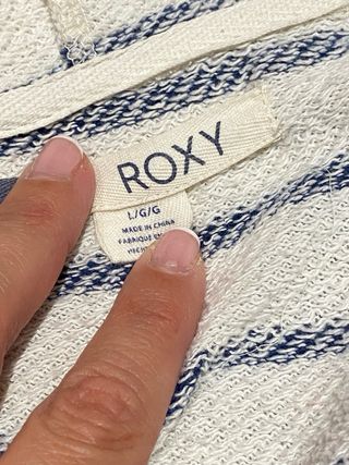 Sudadera Roxy Mujer Rayas Azul Blanco