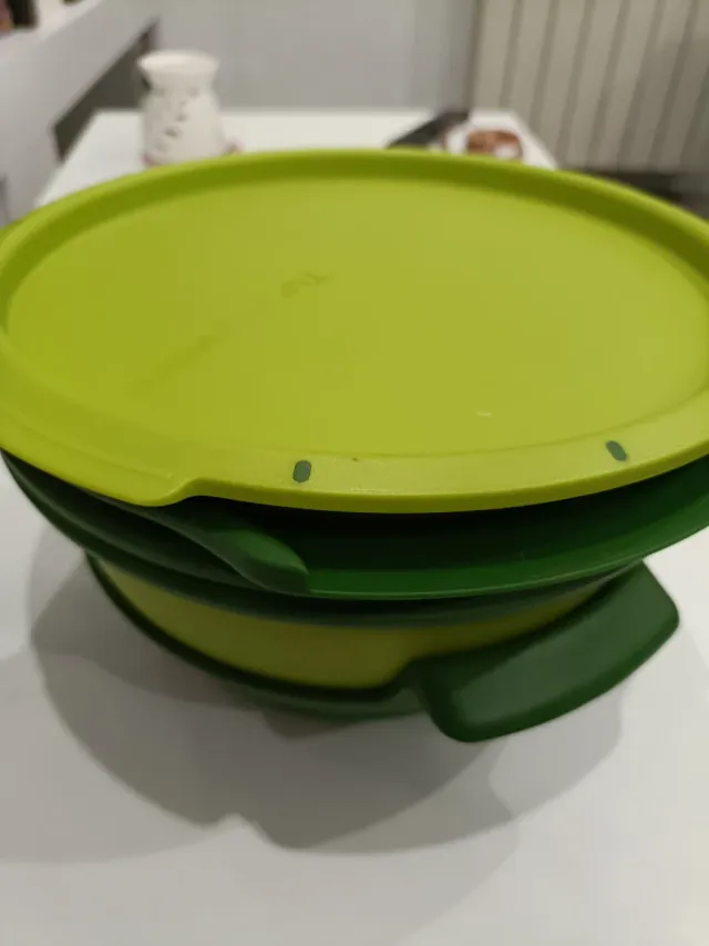 Tupperware Microvapir Verde/Amarillo