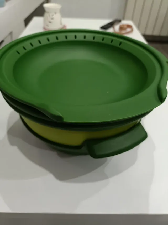 Tupperware Microvapir Verde/Amarillo